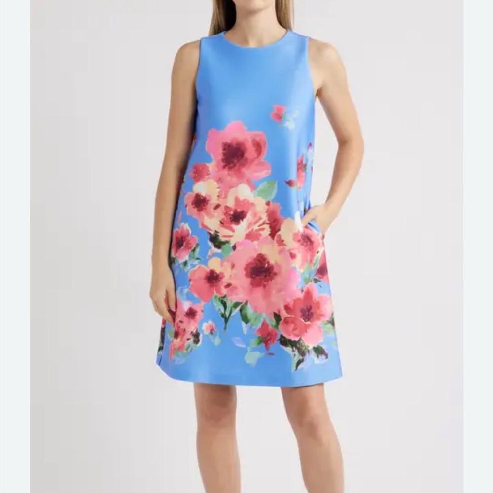 NWT Women’s Anne Klein Women's Sleeveless Floral Printed Dress 12